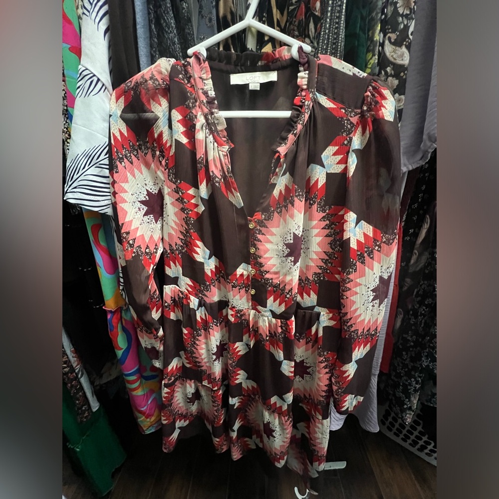 Loft, size small, brown/pink